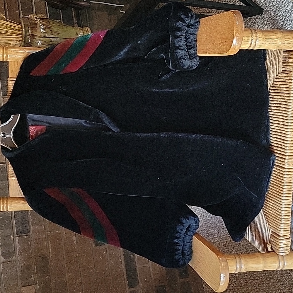 Vintage Sasson Borgazia faux fur/velvet coat, multicolored size M/L - Picture 15 of 15